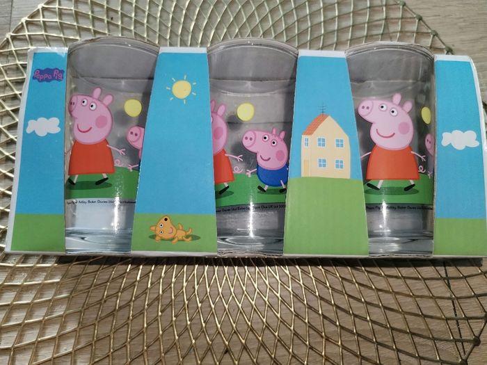 Lot de 3 Verre Peppa Pig