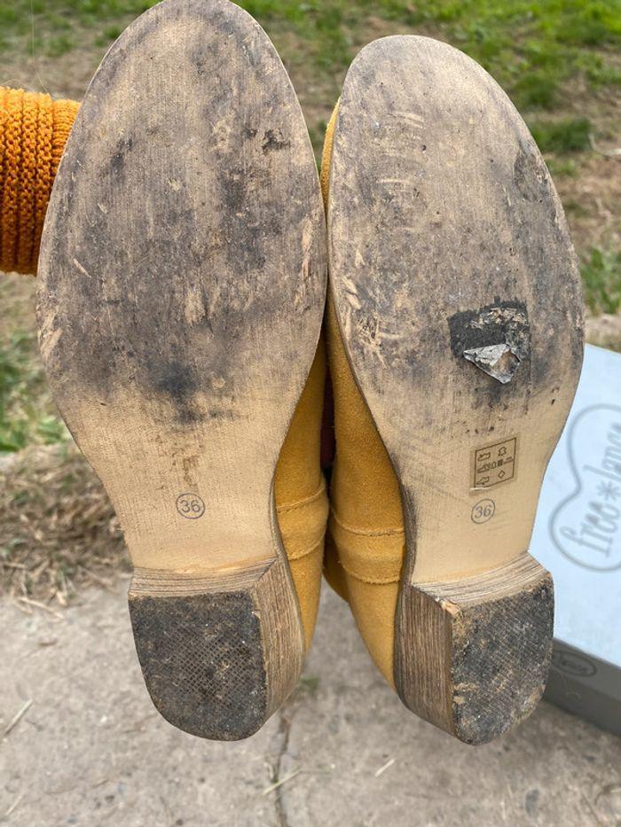 Bottes jaunes daim - photo numéro 3