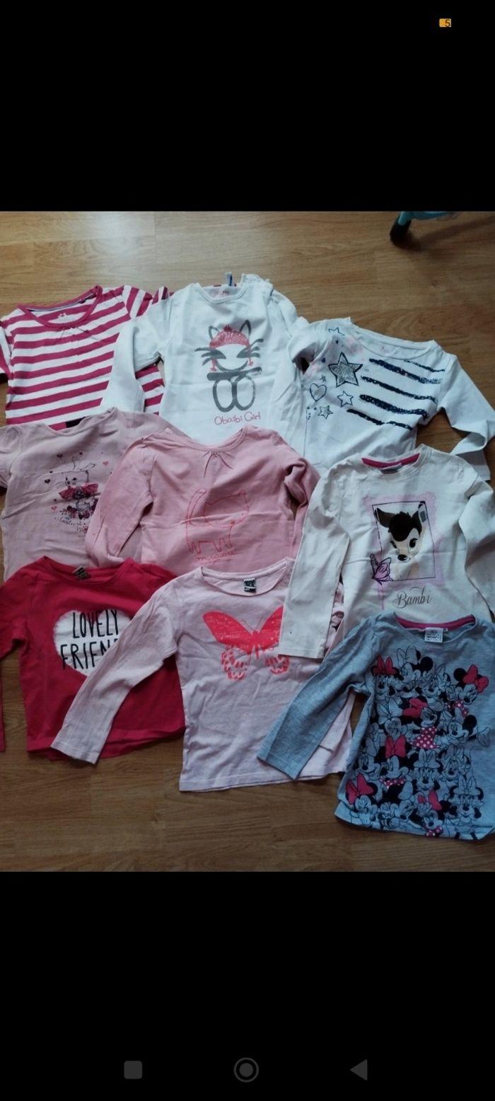 Lot de 9 tee shirt manches longues 4 ans - photo numéro 4