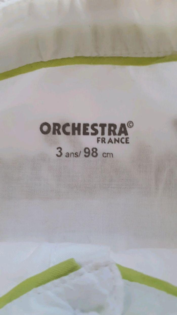 Chemise manches courtes garçon blanche Orchestra 3 ans comme neuve - photo numéro 3