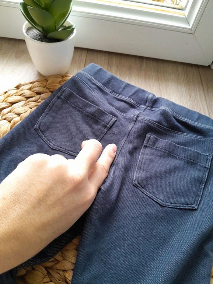 Legging effet jeans bleu 3 4 ans - photo numéro 4