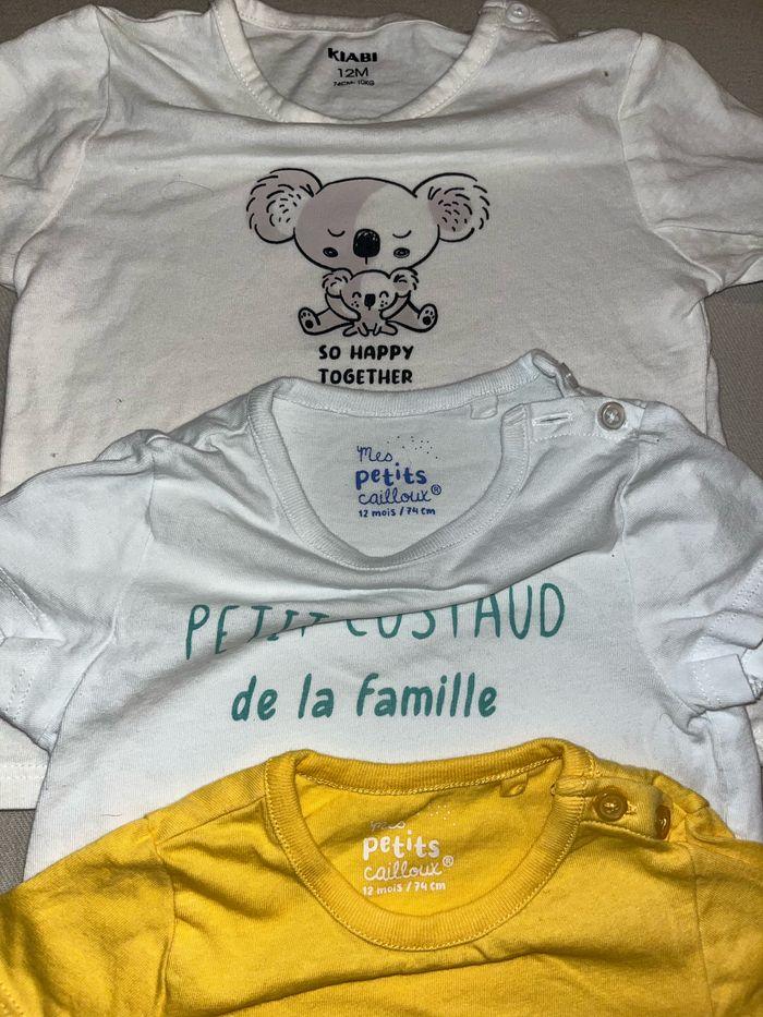 Lot de 6 t-shirts manches courtes 6 mois et 12 mois - photo numéro 2