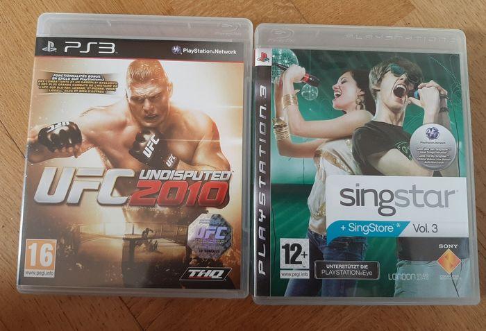 Jeux ps3 ufc 2010 et singstar