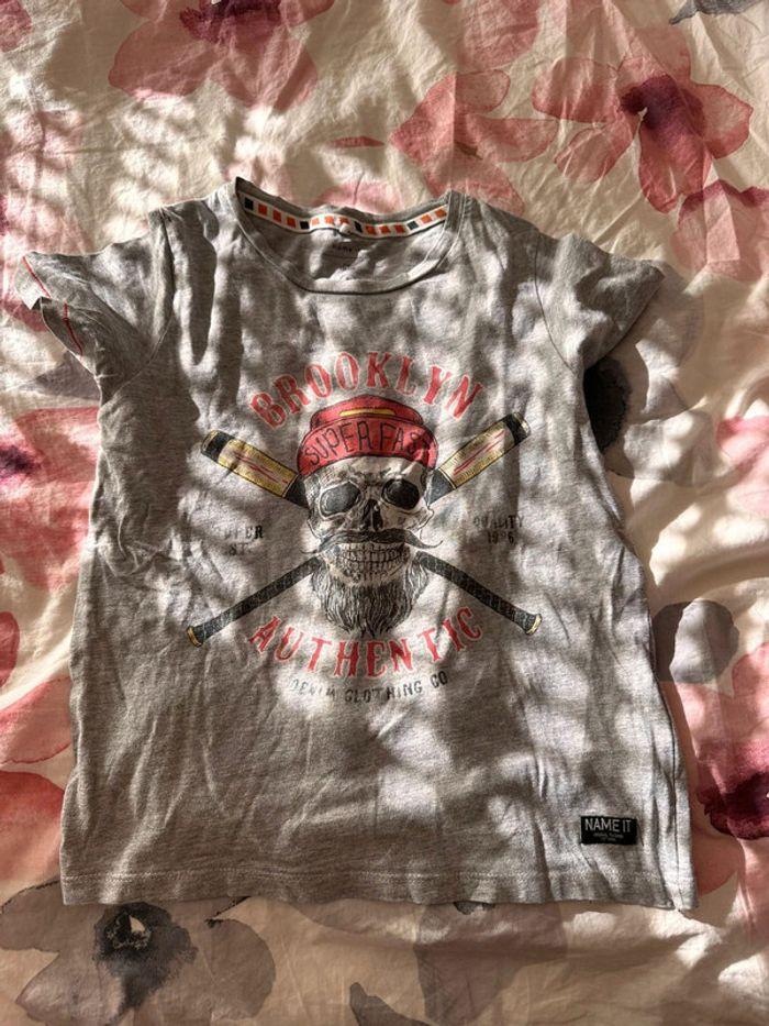 T shirt gris name it 7-8 ans - photo numéro 1