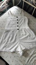 Combinaison short blanche