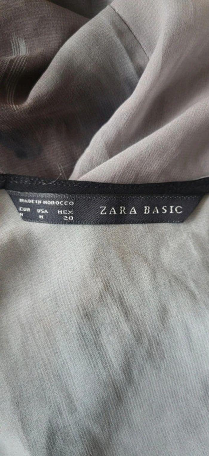 Blouse Zara Basic Gris et noir - photo numéro 3