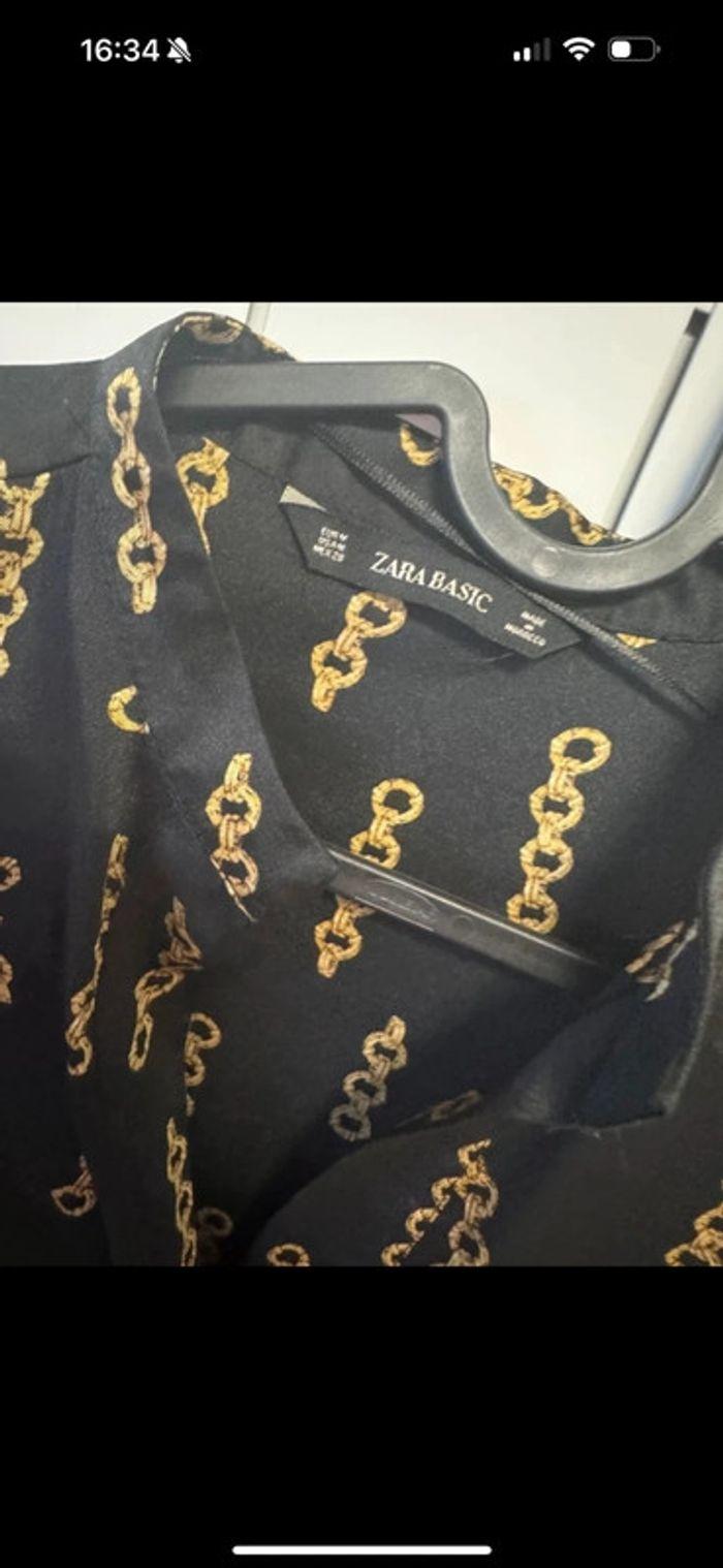 Chemise noire à motifs Zara - photo numéro 3