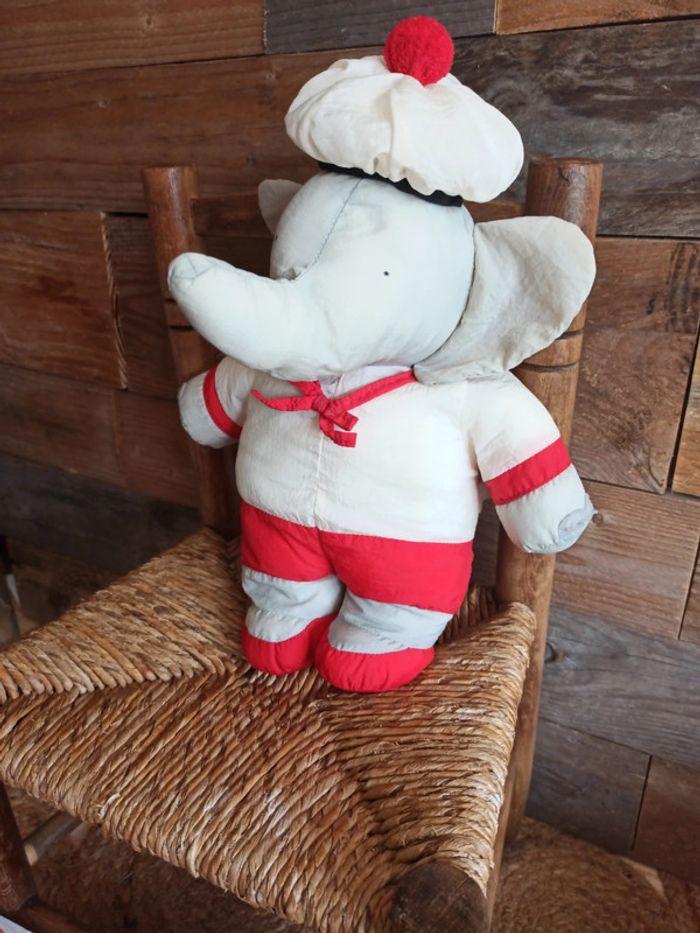 Peluche Babar marin vintage Toile vintage - photo numéro 3