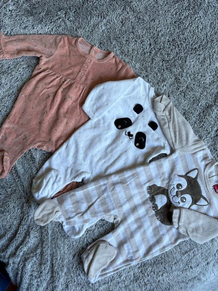 Lot de 3 pyjamas velours - photo numéro 1