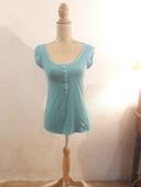 Tee-shirt bleu turquoise marque Les petites bombes en taille L