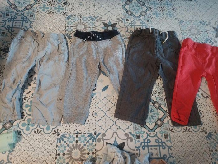 Lot de 4 pantalons fins 18mois garçon tbe - photo numéro 1