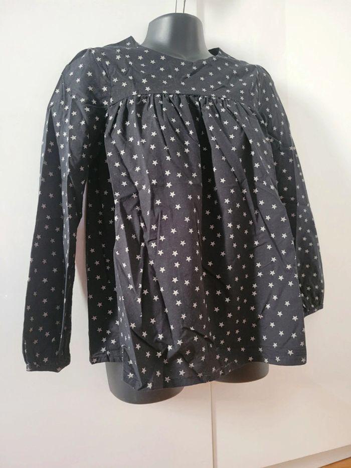 Blouse tee shirt Verbaudet taille XS / 34 coquette étoiles 100% coton - photo numéro 1