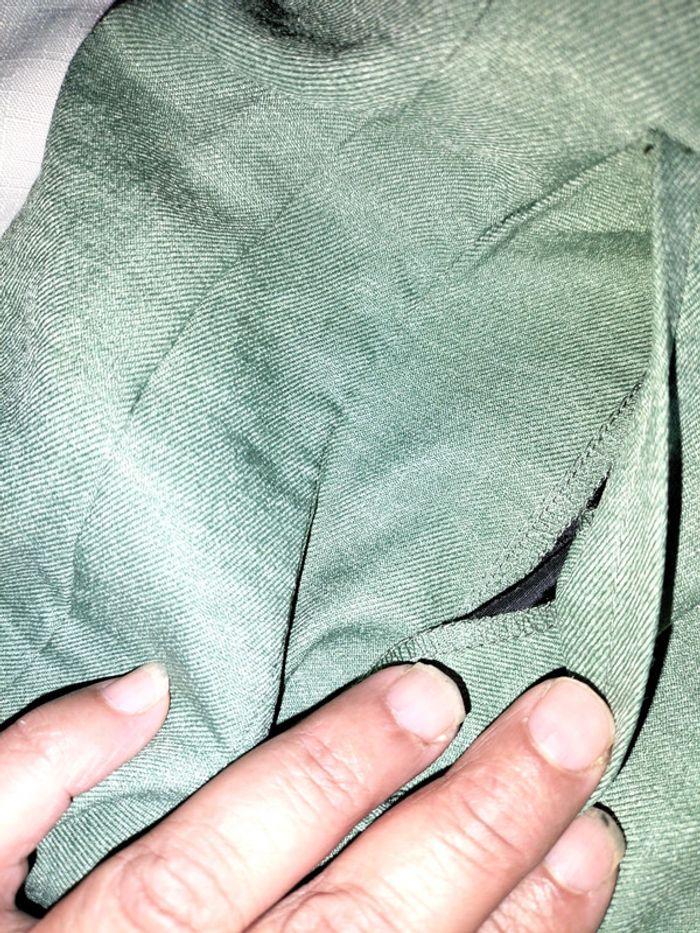 Pantalon à pince taille 38 vert très bon état - photo numéro 7