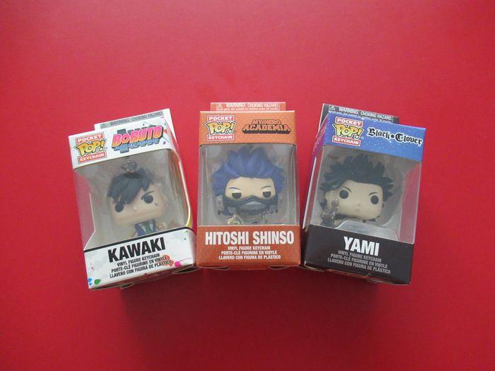 Pocket Pop Keychain Lot Boruto Kawaki+ My Hero Academia Hitoshi Shinso + Black Clover Yami - photo numéro 1