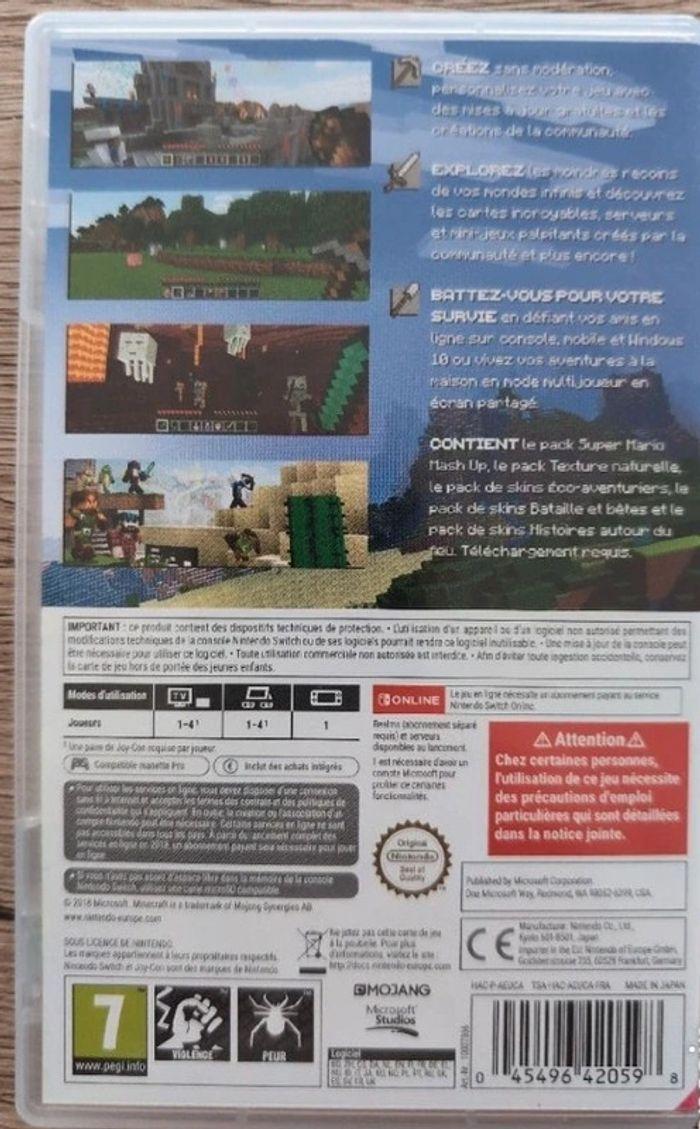 Jeu switch minecraft - photo numéro 2