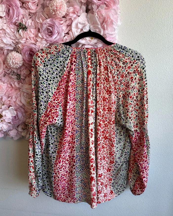 Blouse Suncoo Paris imprimé fleuri multicolore, taille 34 - photo numéro 6