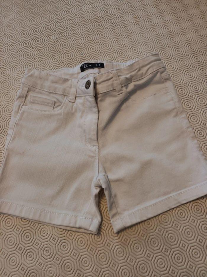 Short tex 7/8 ans blanc - photo numéro 1