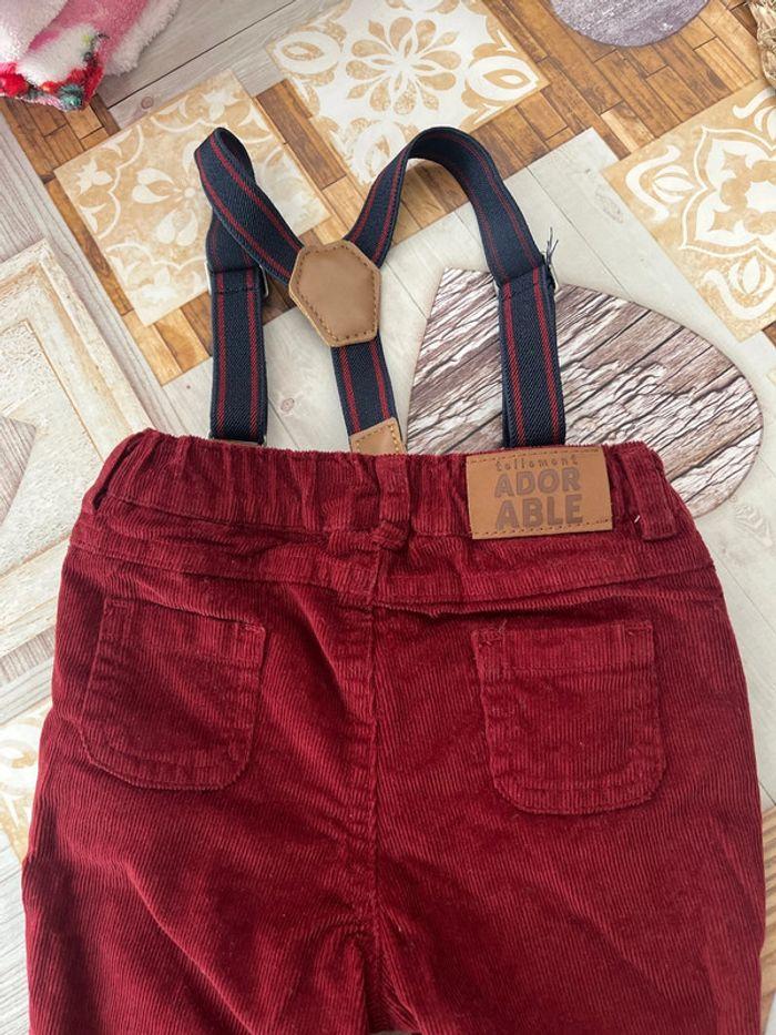 Pantalon velours bordeaux 6 mois - photo numéro 4