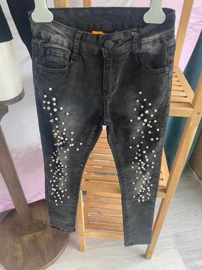 Ensemble fille 10 ans jeans et pull à perles Réf F10 289 - photo numéro 4