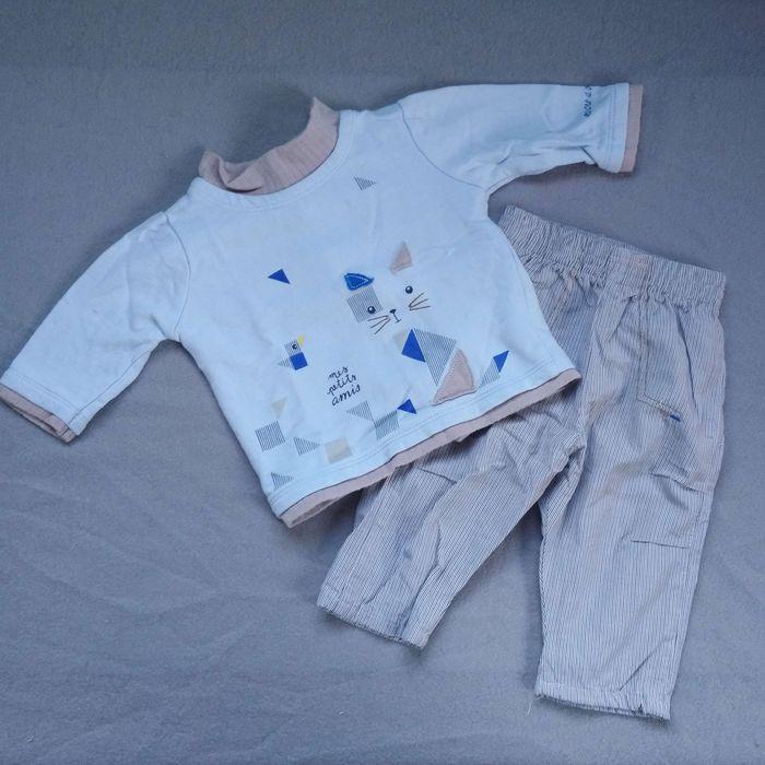 Ensemble bleu Sweat-Pantalon 3 mois - photo numéro 1