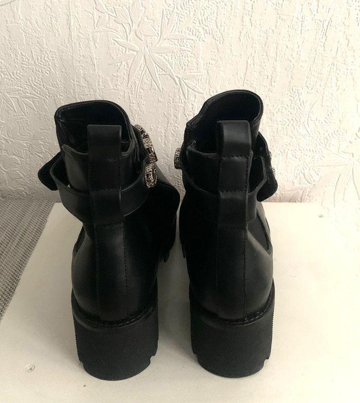 Bottines noires en cuir - photo numéro 2