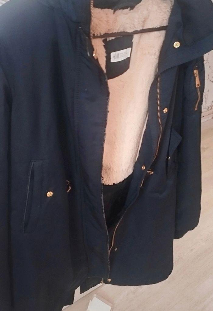 Veste parka matelassée bleu H&m 14ans - photo numéro 9