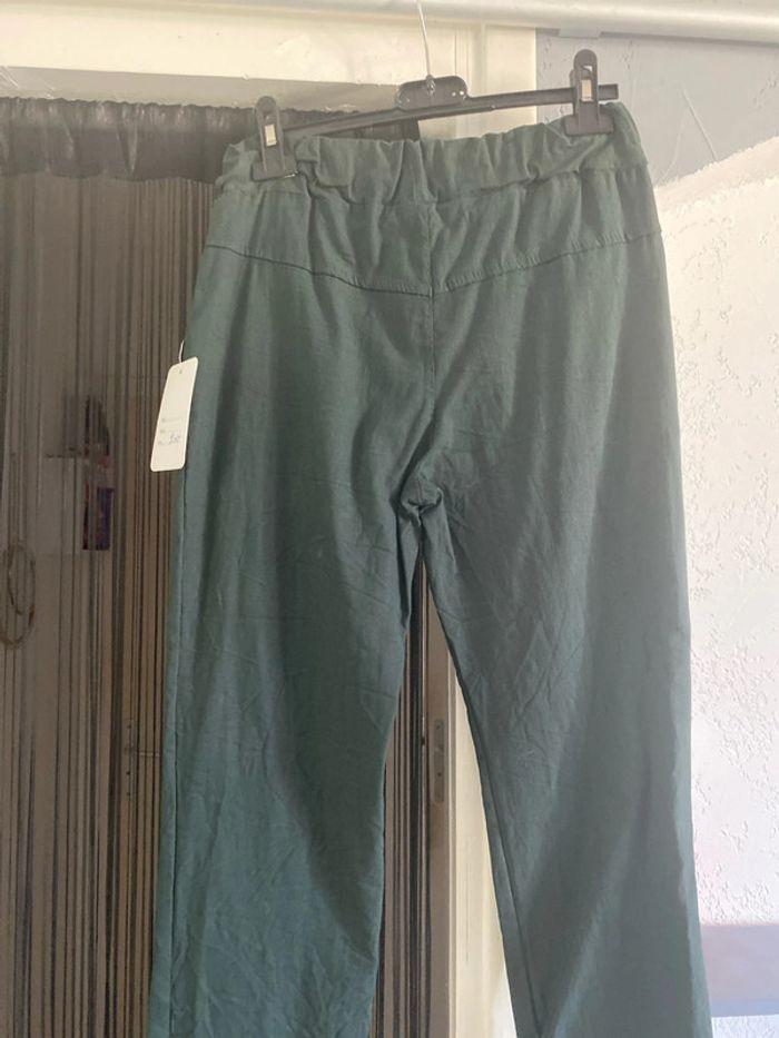 Superbe pantalon vert kaki stretch fille neuf 14 ans - photo numéro 4