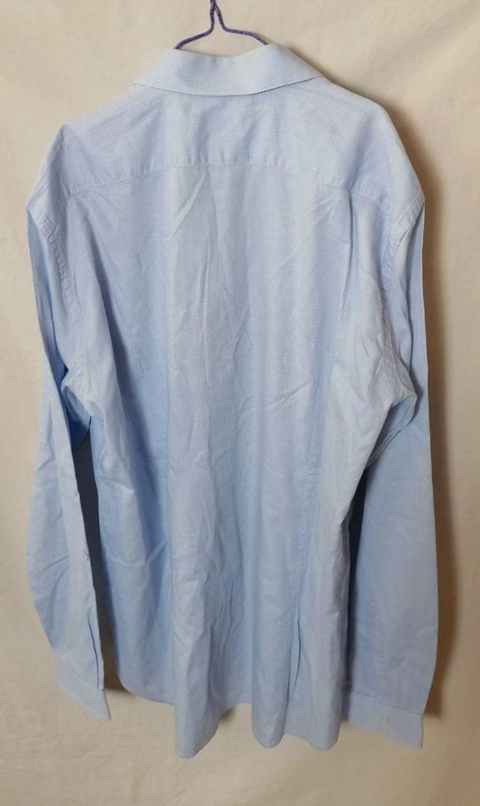 Chemise manches longues Celio Club à petit motifs bleu clair taille XXL - photo numéro 9