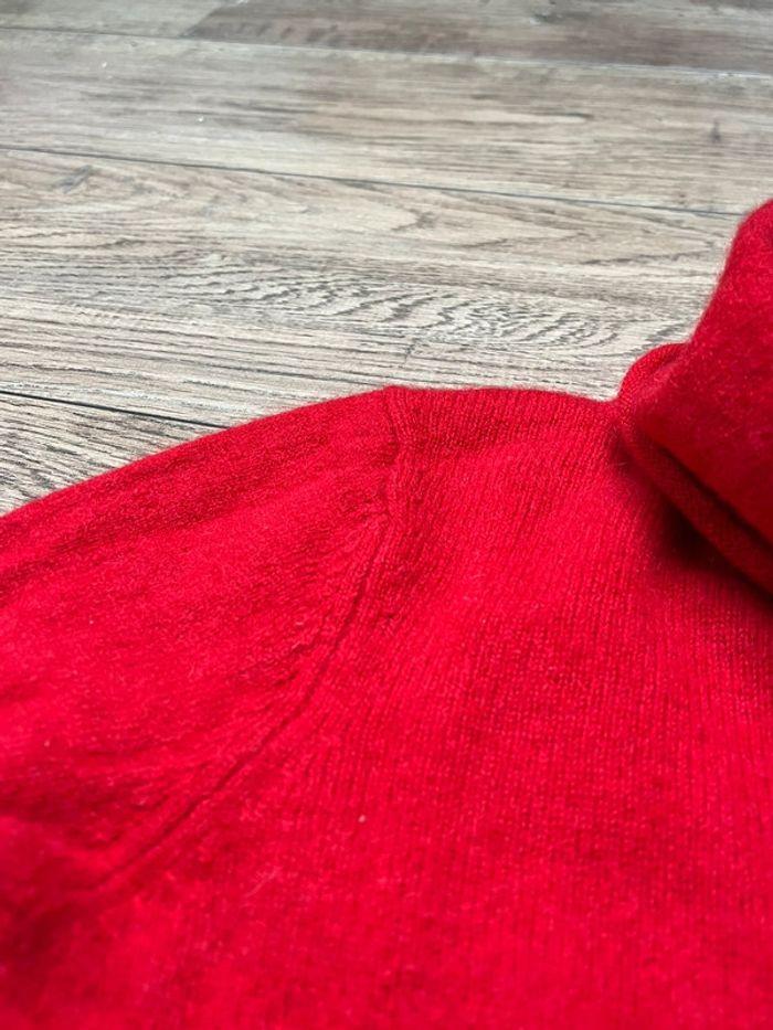 Pull chaud à col roulé rouge en cachemire taille S - photo numéro 5