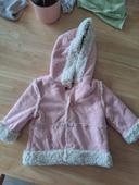 Manteau rose hiver