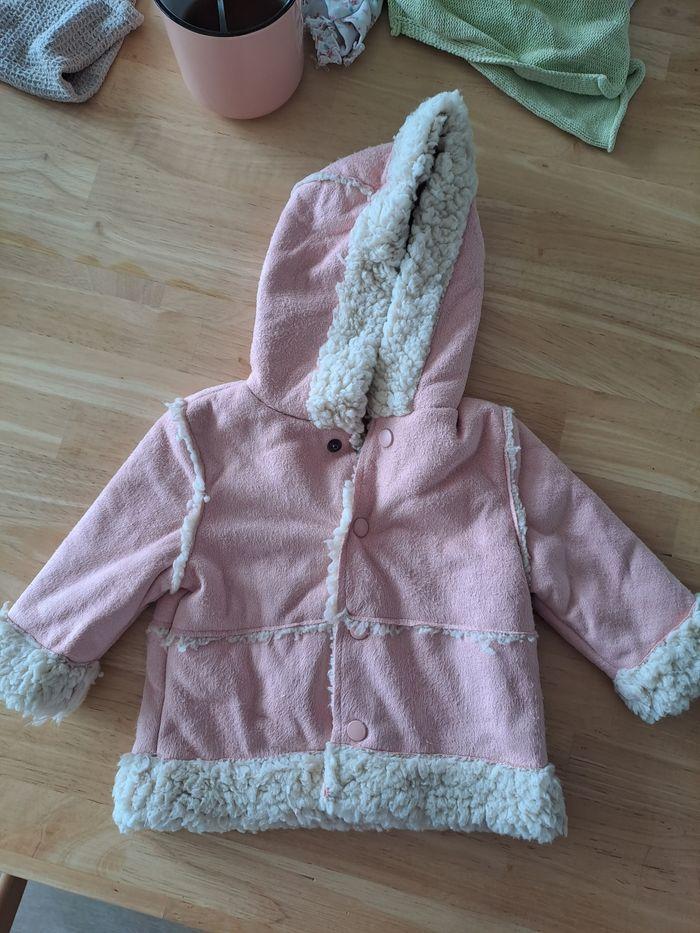 Manteau rose hiver