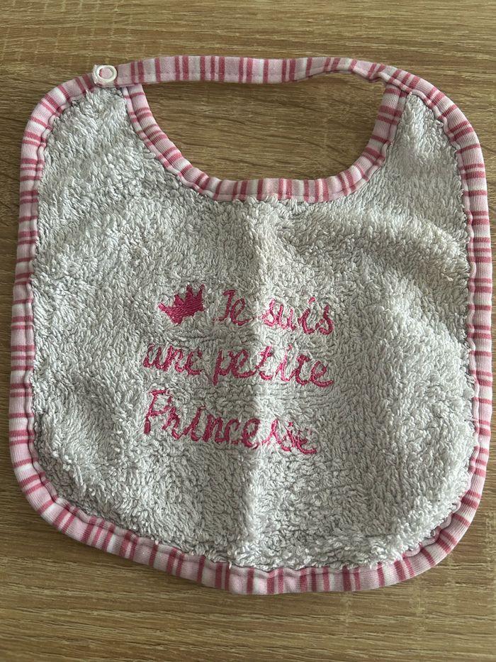 Lot de 2 bavoirs rose bébé fille - photo numéro 2