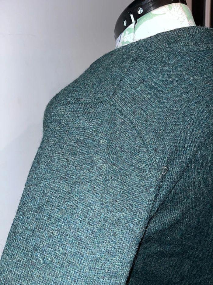 Gilet vert avec boutons / cardigan laine - photo numéro 4