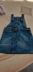 Robe salopette en jeans