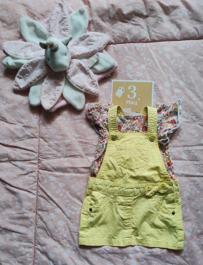 Ensemble robe et blouse été bébé fille 3 mois - photo numéro 2