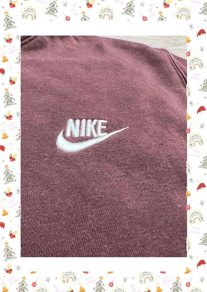 👕 Sweat à capuche Nike logo brodé Marron Taille S 👕 - photo numéro 7