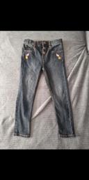 Jeans fille taille haute