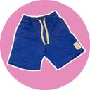 Short coton bleu