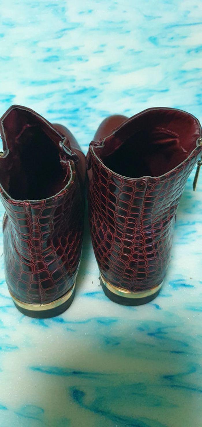 Bottines bordeaux - photo numéro 4