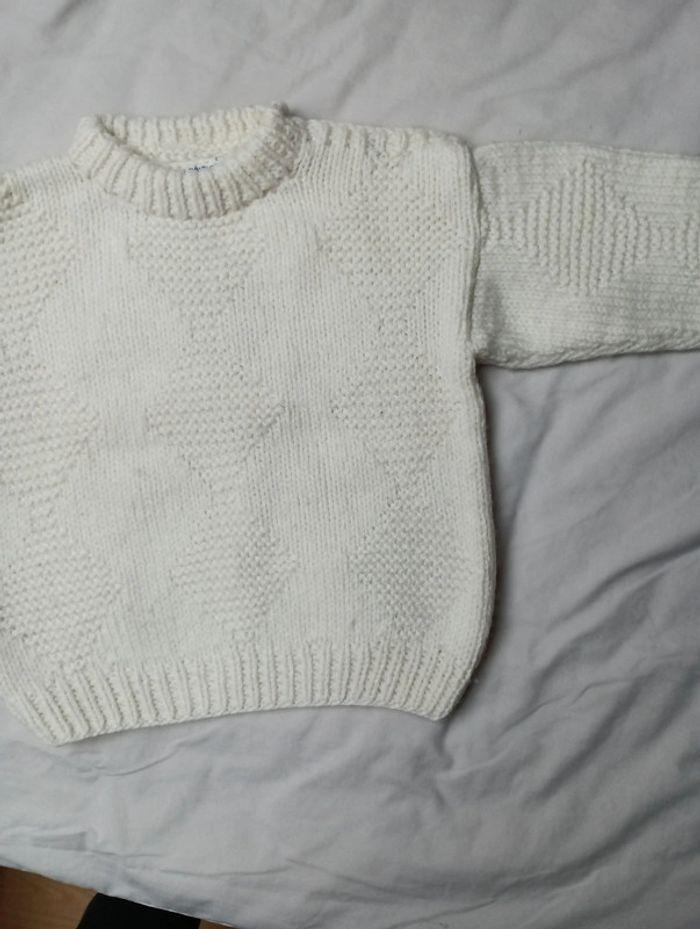 Pull tricoté main taille 6 ans - photo numéro 4