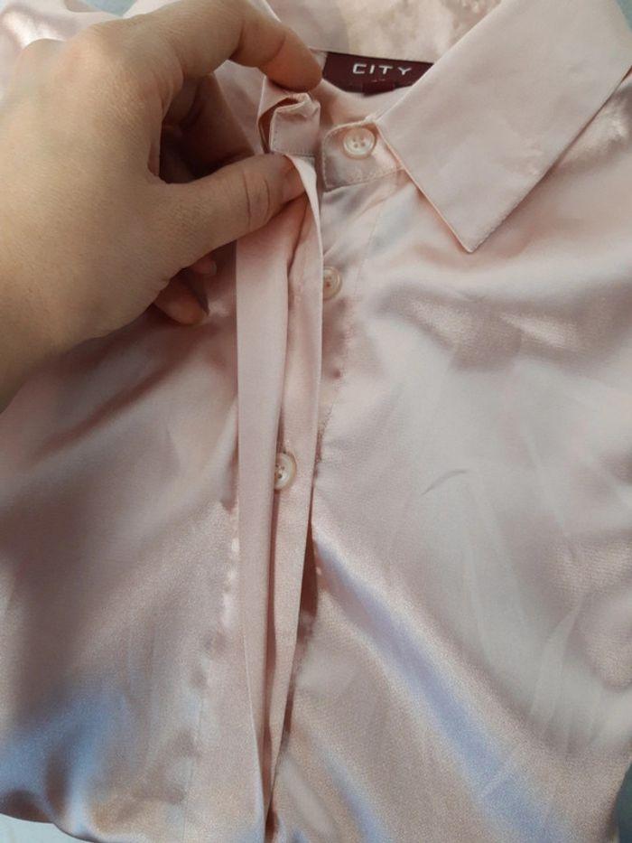 Chemise blouse marque city taille 36 S rose poudré métallisé - photo numéro 20