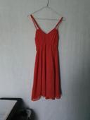 Robe corail plumetis