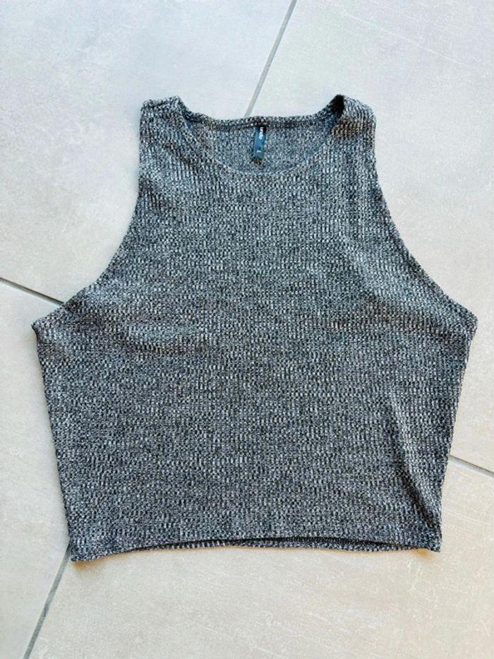 Joli Crop top brassière Undiz gris neuf - photo numéro 1