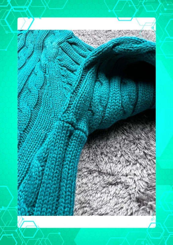 👕 Sweat torsadé L.L Bean Vintage Femme Turquoise Taille XS 👕 - photo numéro 10