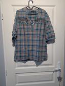 Chemise a carreaux manches 3/4