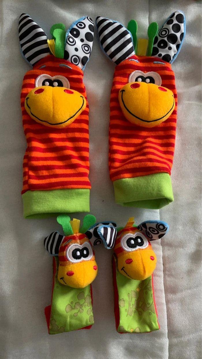 Lot de 4 paires Sozzy Chaussettes et Poignées Girafe - photo numéro 2