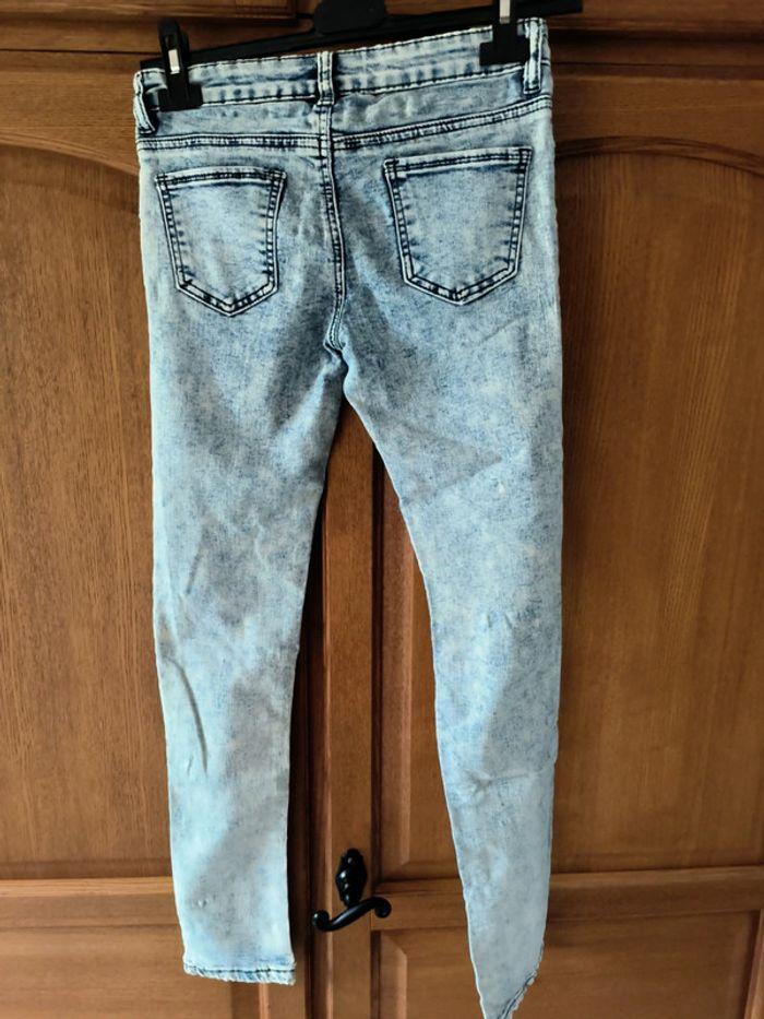 Pantalon jeans skinny destroy fille 14 ans - photo numéro 3