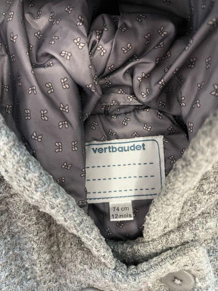 Manteau verbaudet gris à capuche - photo numéro 3