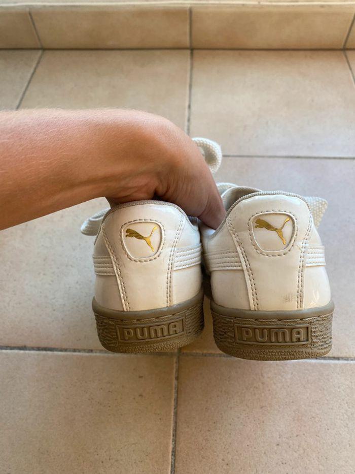 Puma Heart blanche et beige - photo numéro 4