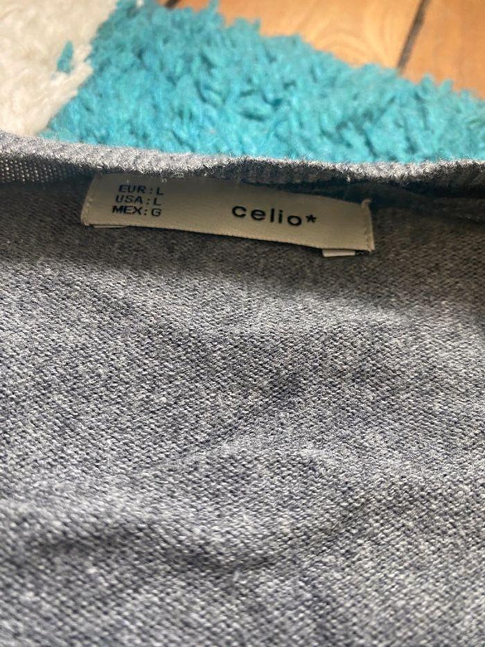 Pull gris celio taille L - photo numéro 2